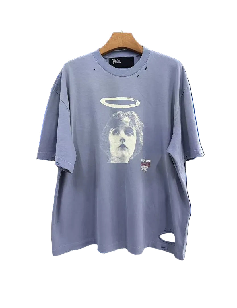 Play Hollywood Halo Portrait Print Tee