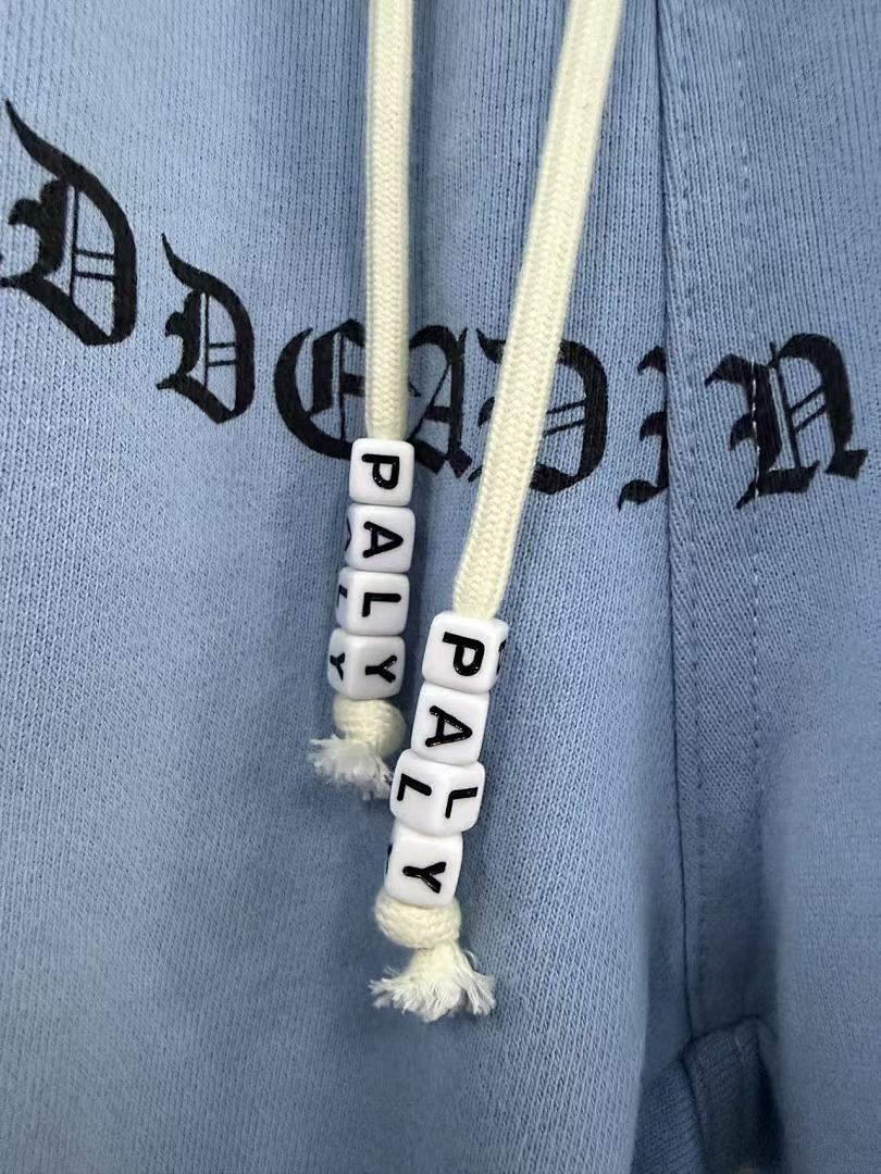 Play Hollywood Washed‑Blue Frayed Sweat Shorts