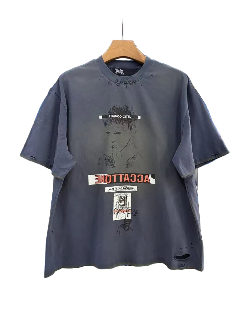 Play Hollywood Accattone Print Tee