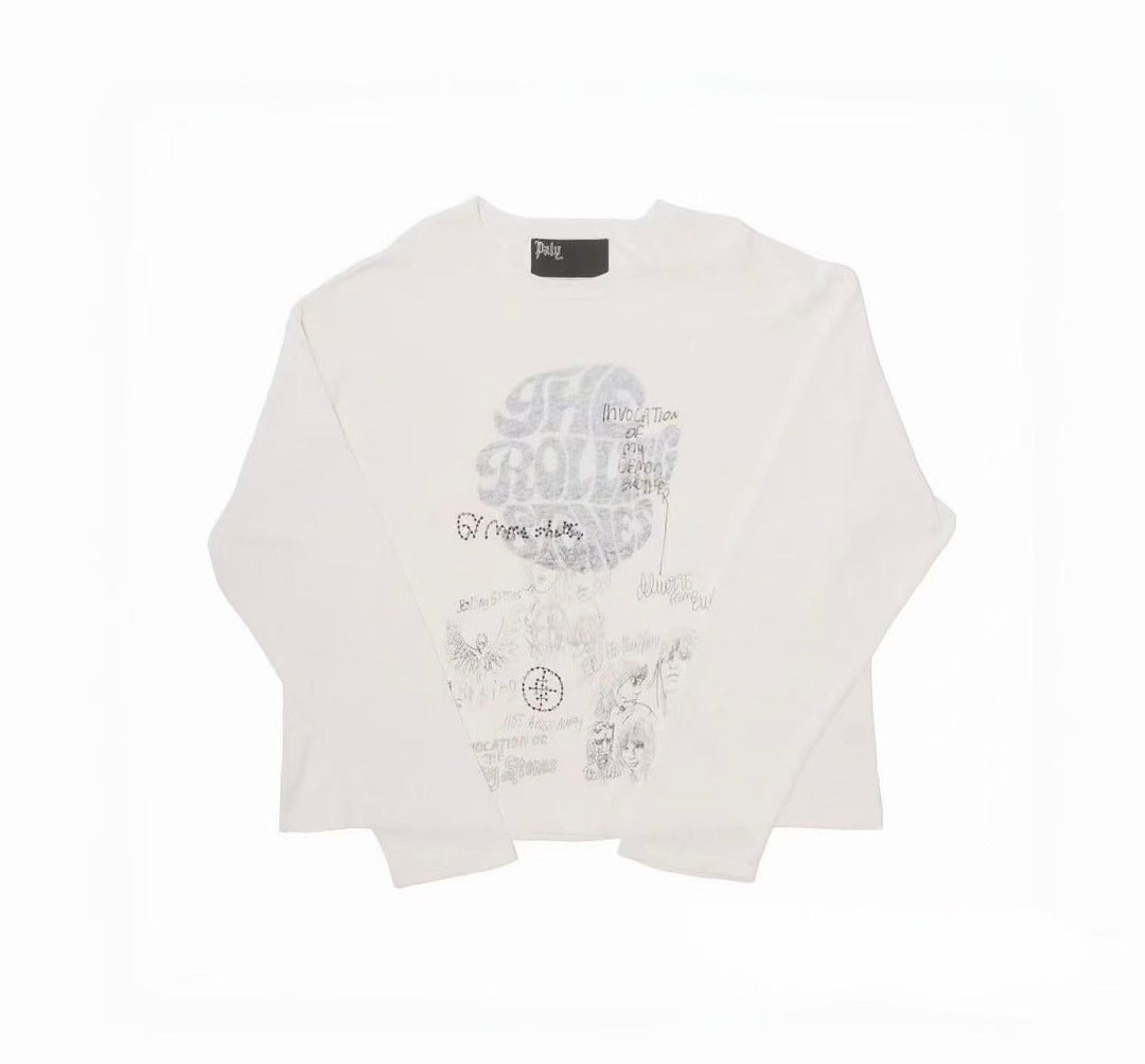 Play Hollywood Rolling Stones Sketch L/S Tee