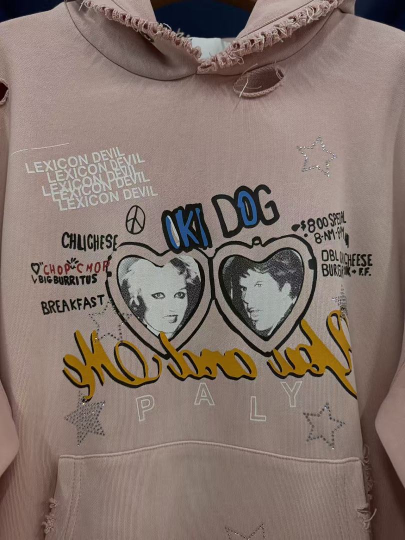 Play Hollywood OKI DOG Heart Portrait Hoodie
