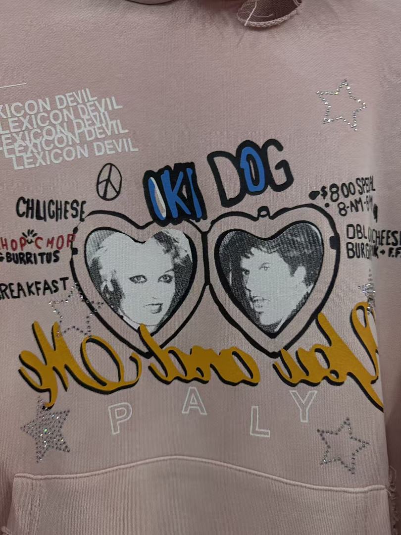 Play Hollywood OKI DOG Heart Portrait Hoodie