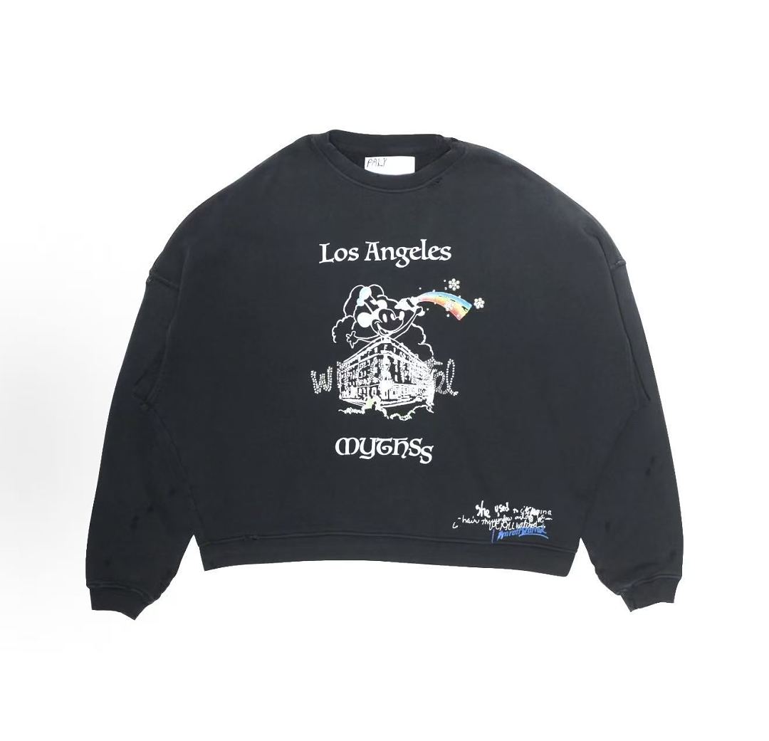 Play Hollywood Los Angeles Graphic Crewneck Sweatshirt