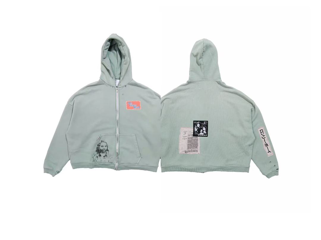 Play Hollywood Patch Graphic Zip‑Up Hoodie