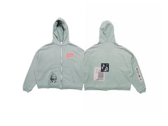 Play Hollywood Patch Graphic Zip‑Up Hoodie