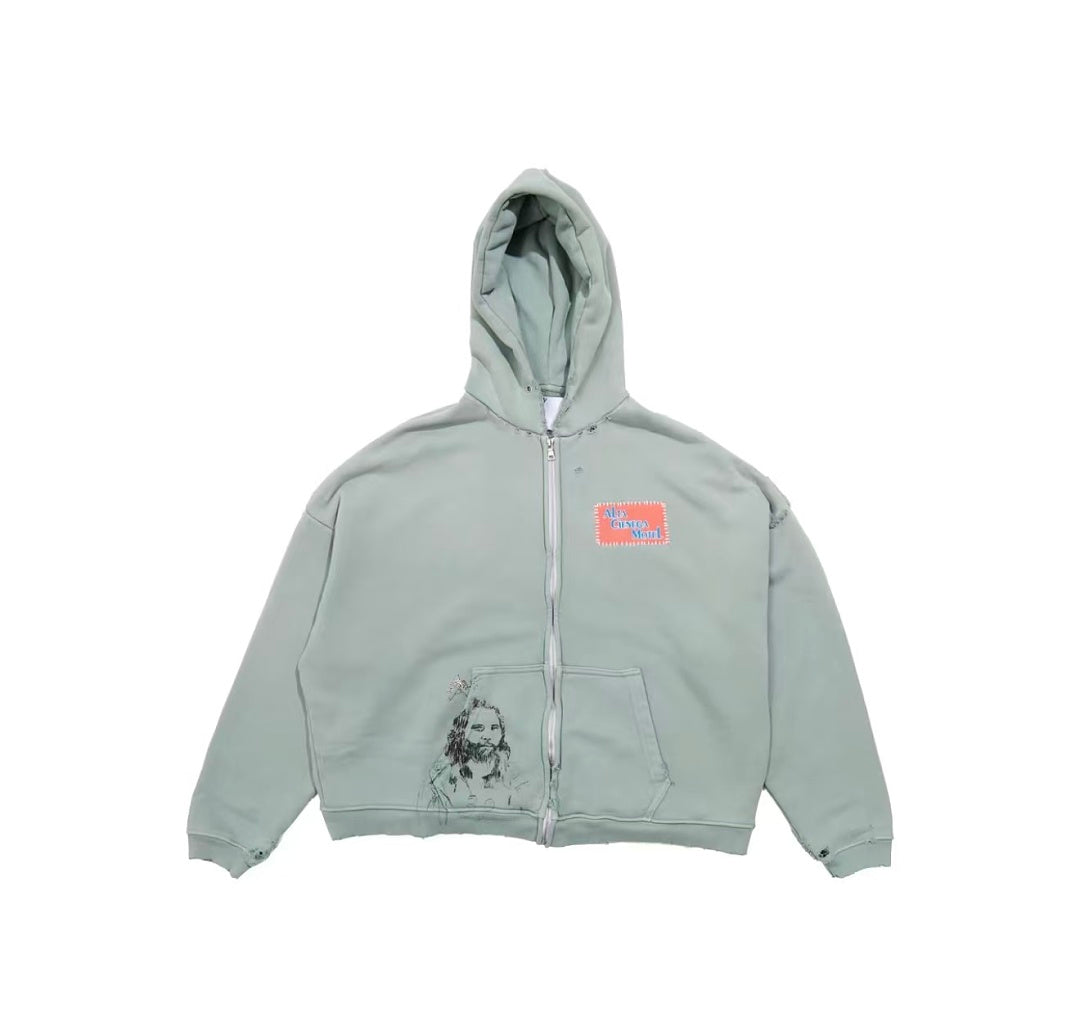 Play Hollywood Patch Graphic Zip‑Up Hoodie