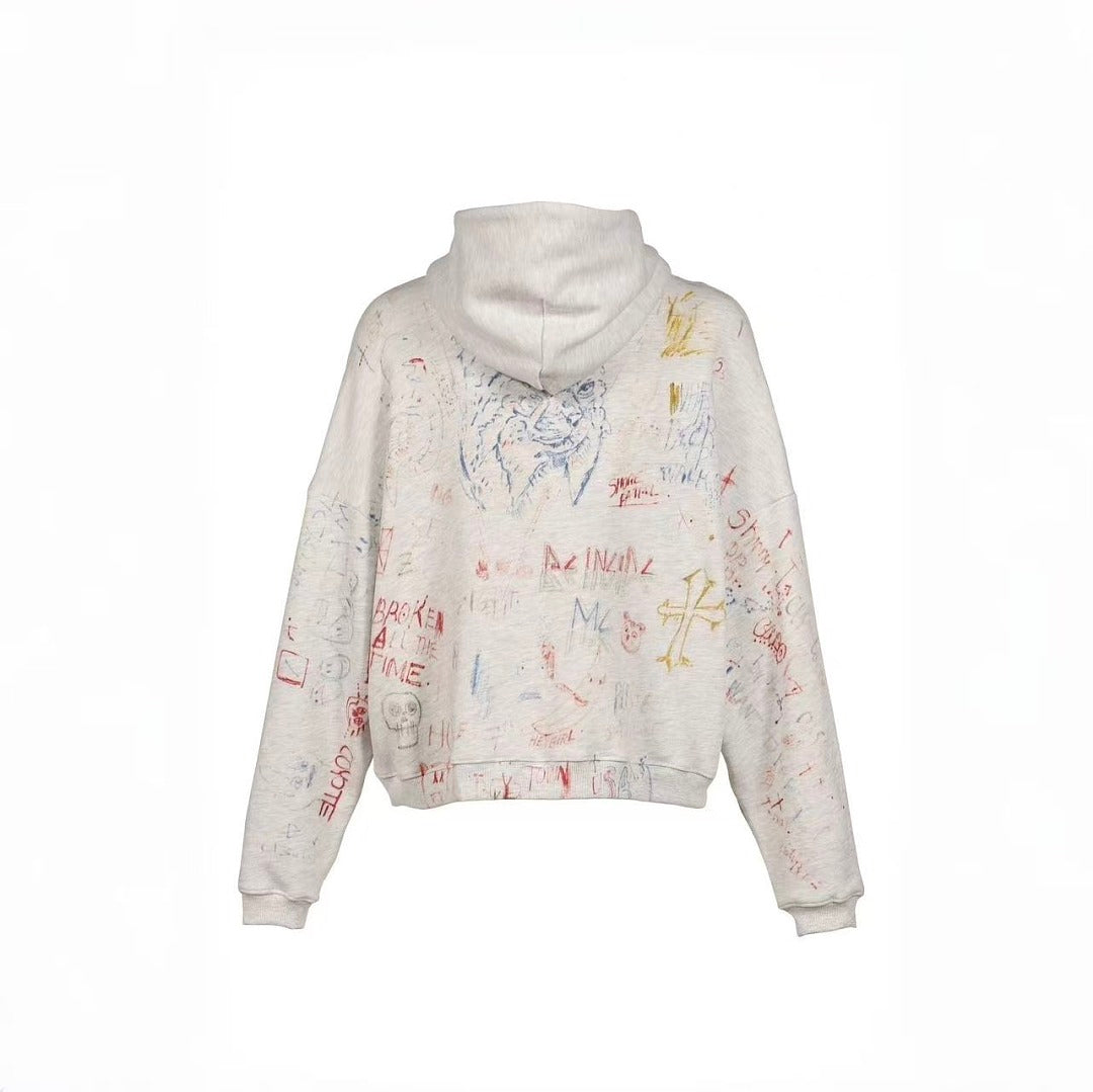 Play Hollywood Graffiti Print Hoodie