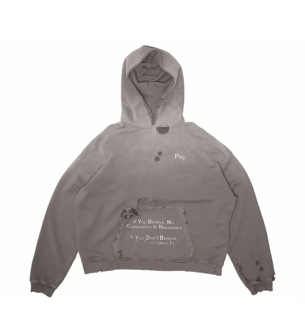 Play Hollywood Believe Print Hoodie