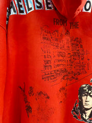Play Hollywood Orange Vintage Graphic Hoodie