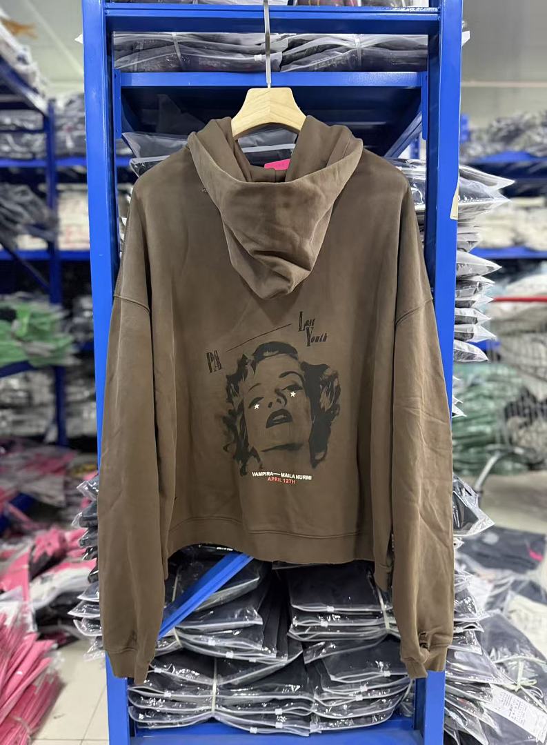 Play Hollywood Black Madonna Portrait Hoodie