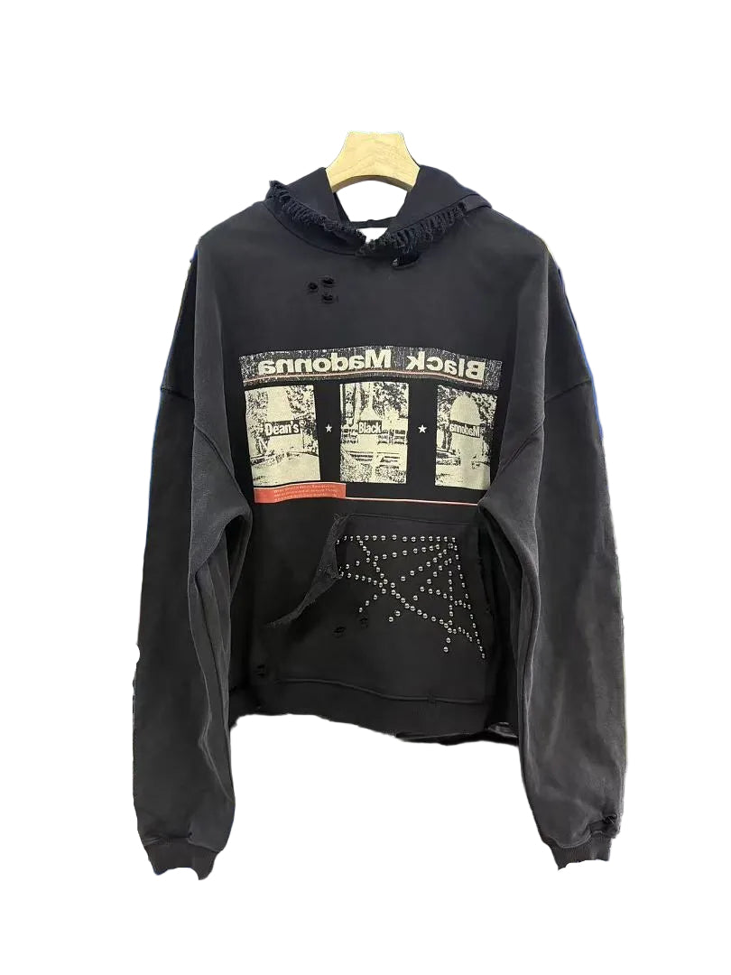 Play Hollywood Black Madonna Hoodie