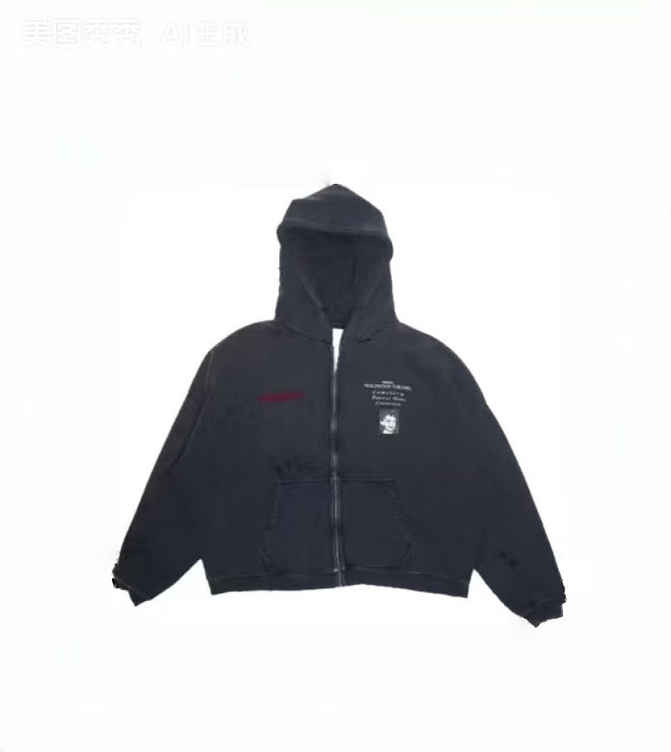 Play Hollywood Legends Rest Here Graphic Zip‑Up Hoodie