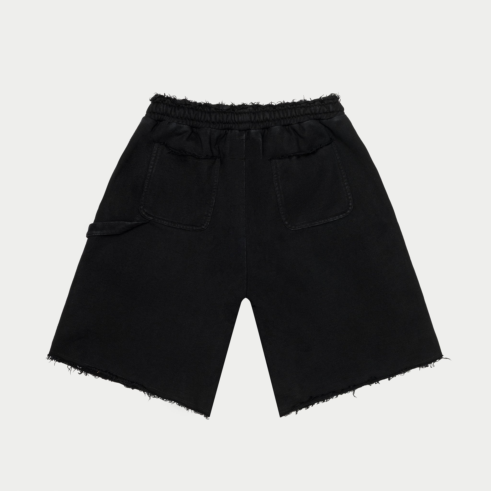 Carpenter Distressed Shorts (Black )