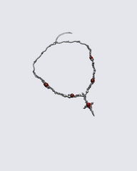 Red Rose Pendant Necklace