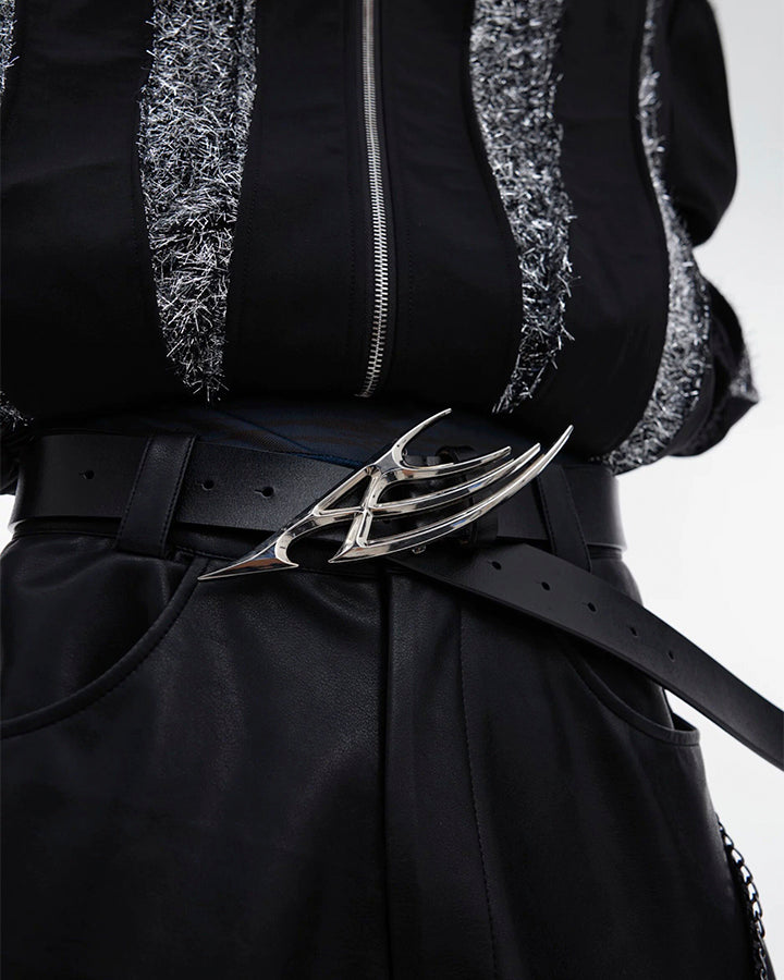 Deconstructed Thorn Unisex Leather Belt
