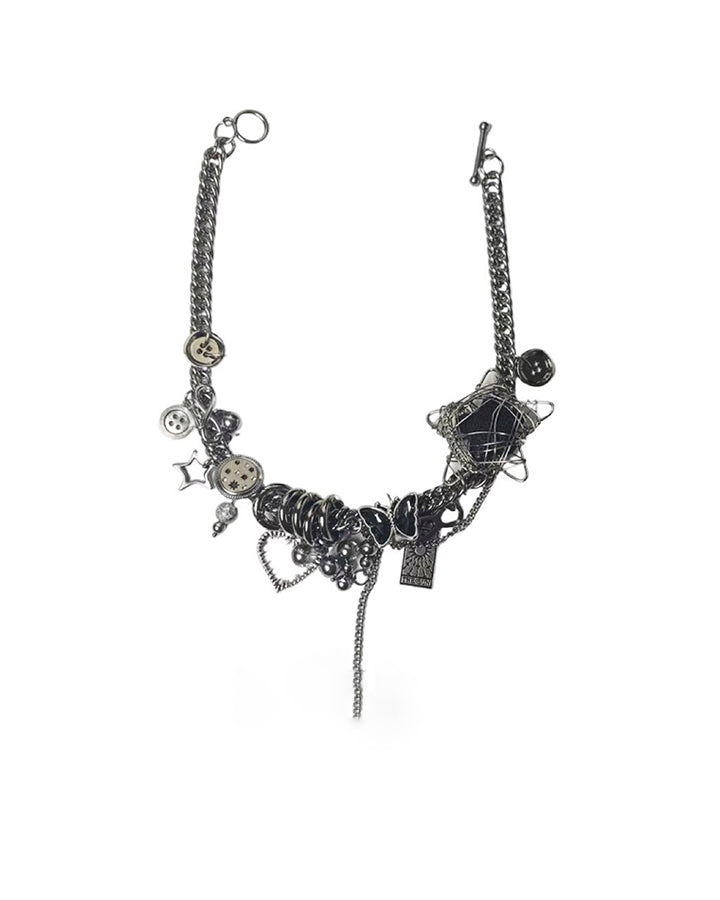 Pentagram Cosmic Star Punk Choker Necklace