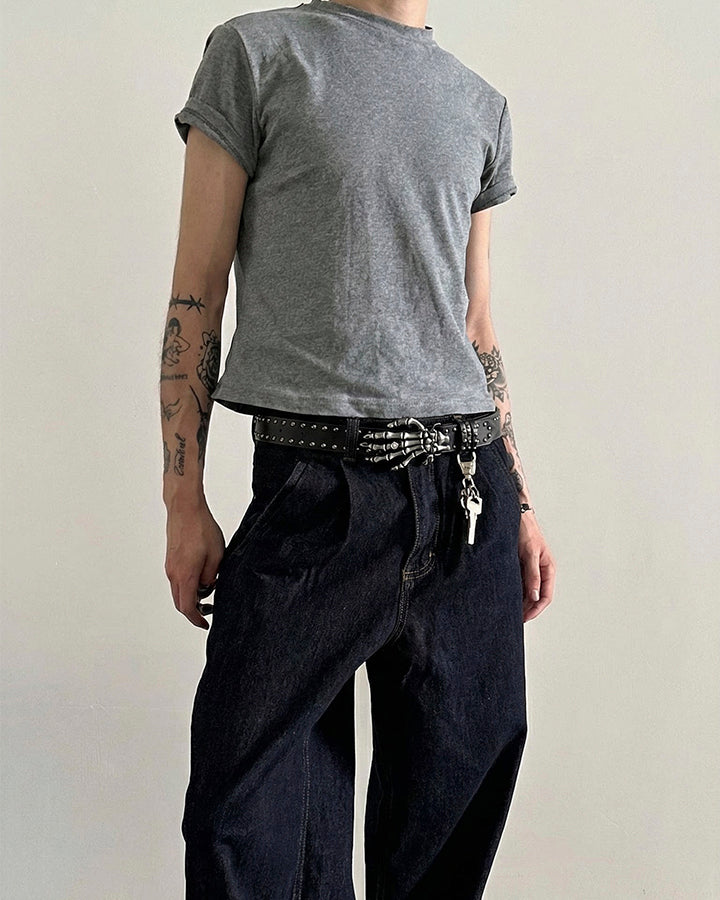 New Skeleton Hand Studded Belt