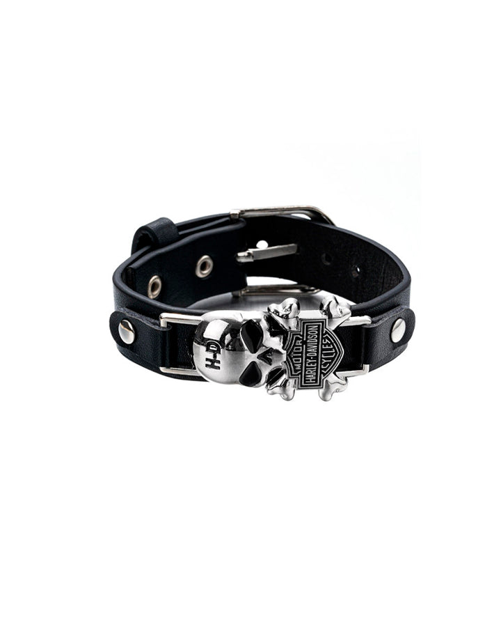 Vintage Skull Buckle Punk Bracelet