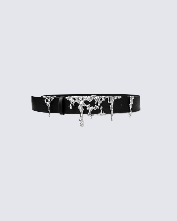 New Lava Relief Leather Belt