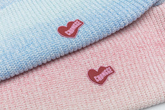 Gradient Knit Sweater Organza Bow & Heart Patch
