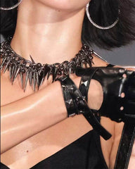 Studded Bead Tassel Abaya Necklace