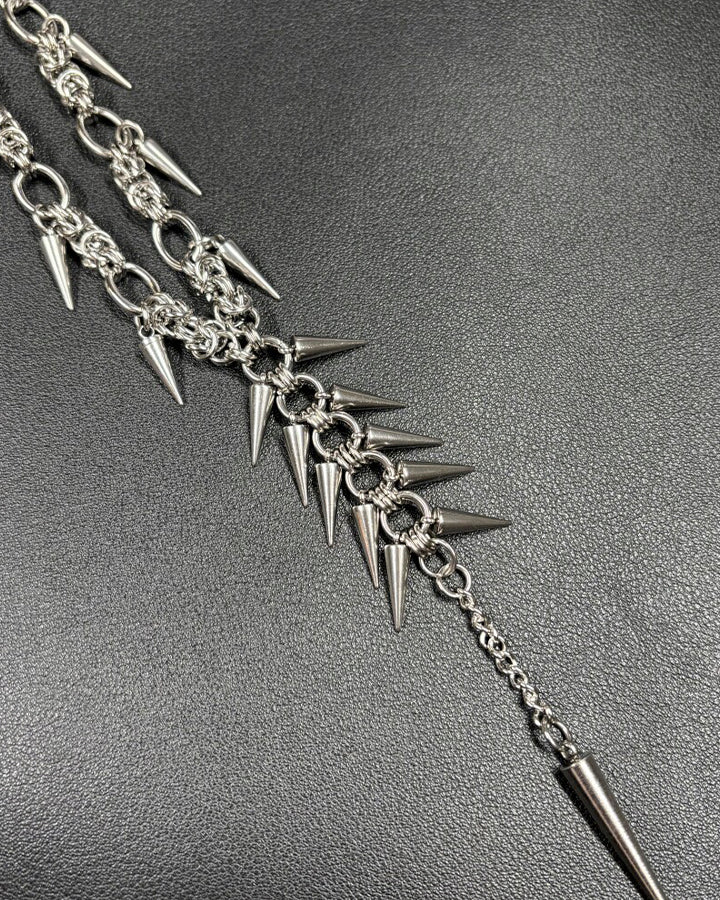 New Punk Spike Tassel Necklace
