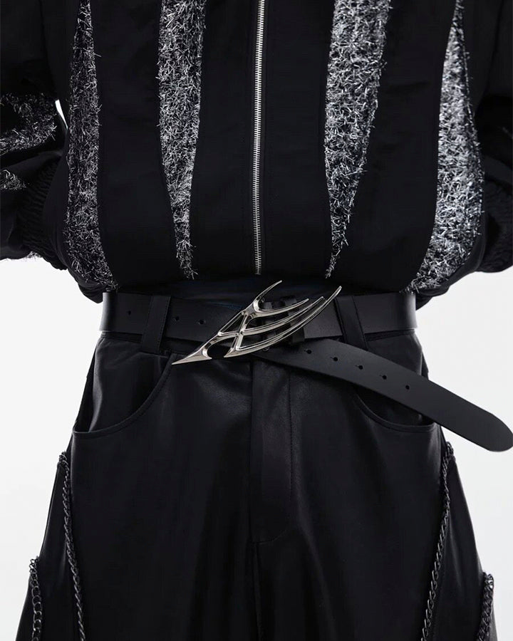 Deconstructed Thorn Unisex Leather Belt