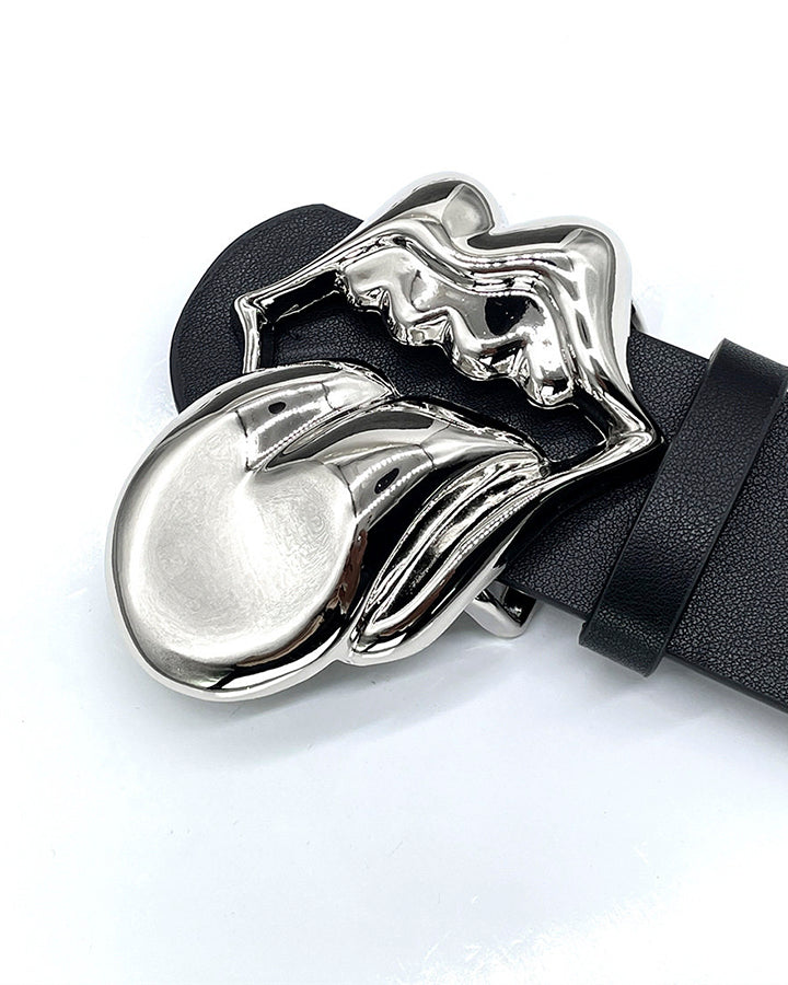 Gothic Lips PU and Alloy Belt