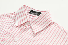 Striped Shirt Bunny Chenille Patch Asymmetrical Hem