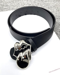 Gothic Lips PU and Alloy Belt