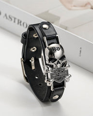 Vintage Skull Buckle Punk Bracelet