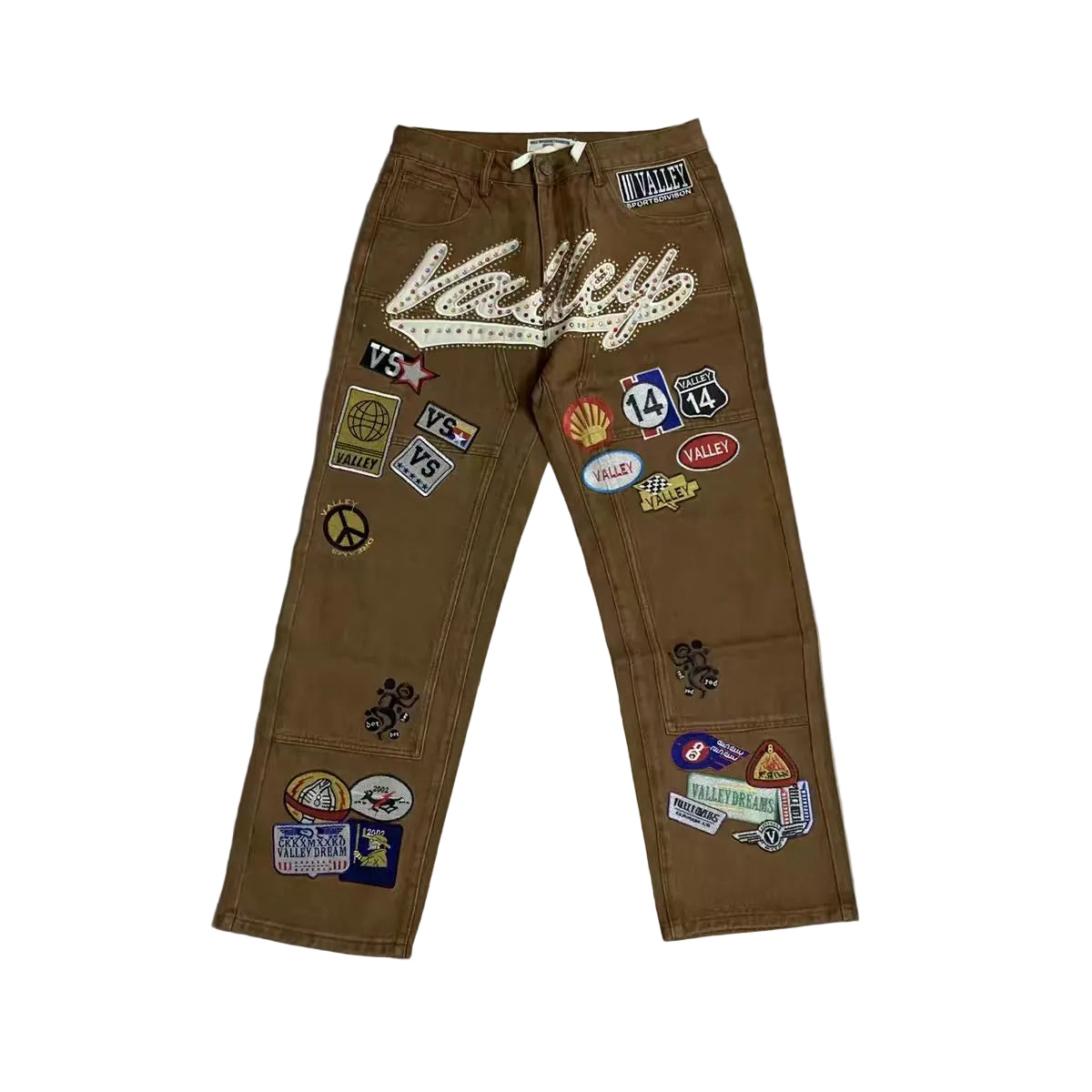Vale Forever 1980s Painter Denim Brown Wash