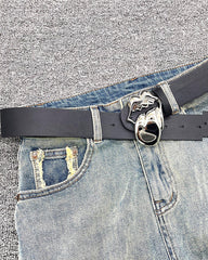 Gothic Lips PU and Alloy Belt