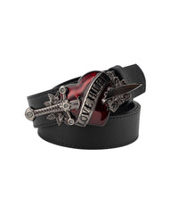 Vintage Sword Heart Buckle Belt