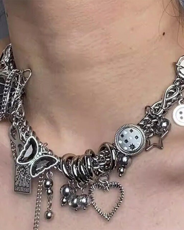 Pentagram Cosmic Star Punk Choker Necklace