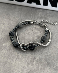 Layered Beaded Chain Bracelet