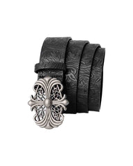 Denim-Style Printed Heavy Belt