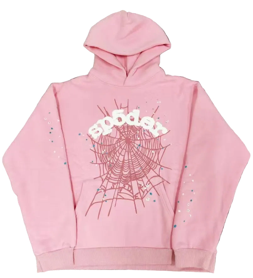 Sp5der OG Web Hoodie 'Pink'