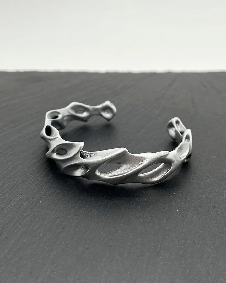 Hip-Hop Hollow Alloy Cuff Bracelet