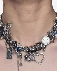 Pentagram Cosmic Star Punk Choker Necklace
