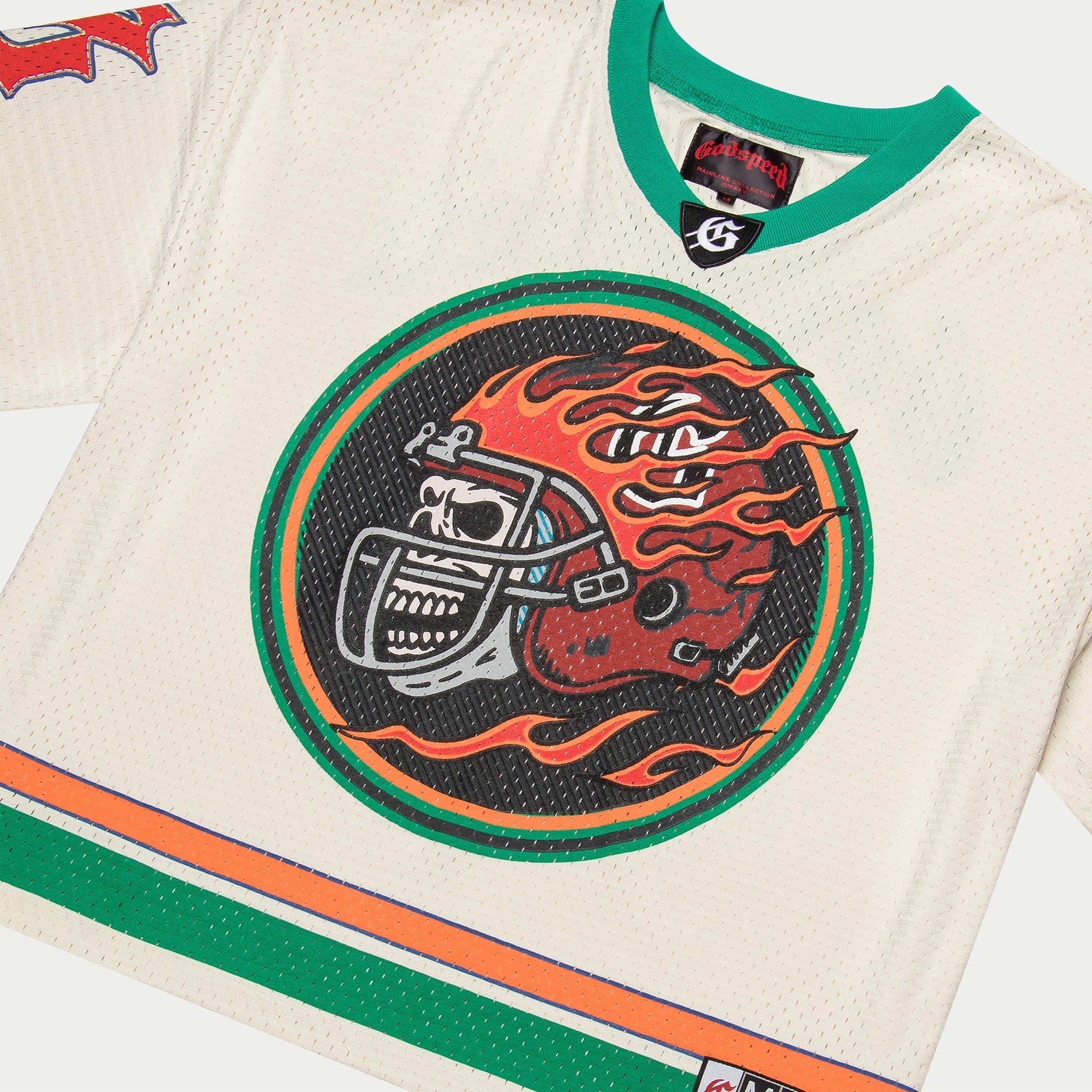 First Down Jersey (Bone/Teal/Orange)