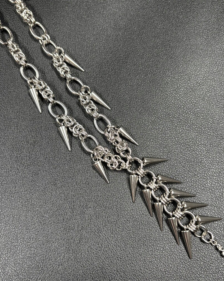 New Punk Spike Tassel Necklace
