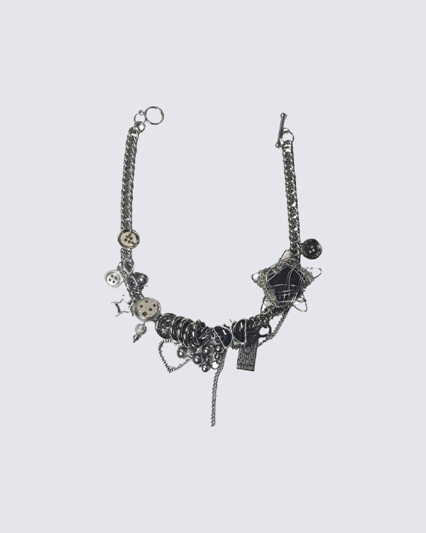 Pentagram Cosmic Star Punk Choker Necklace