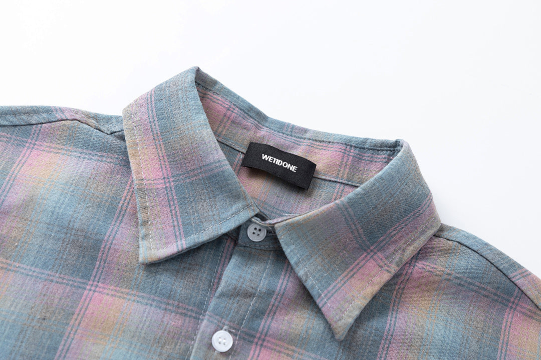Street Ace We11done Gradient Plaid Shirt