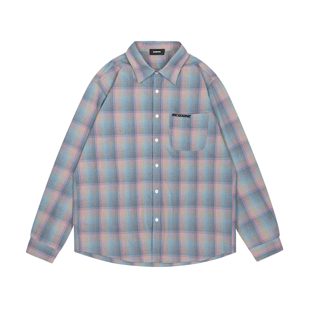 Street Ace We11done Gradient Plaid Shirt