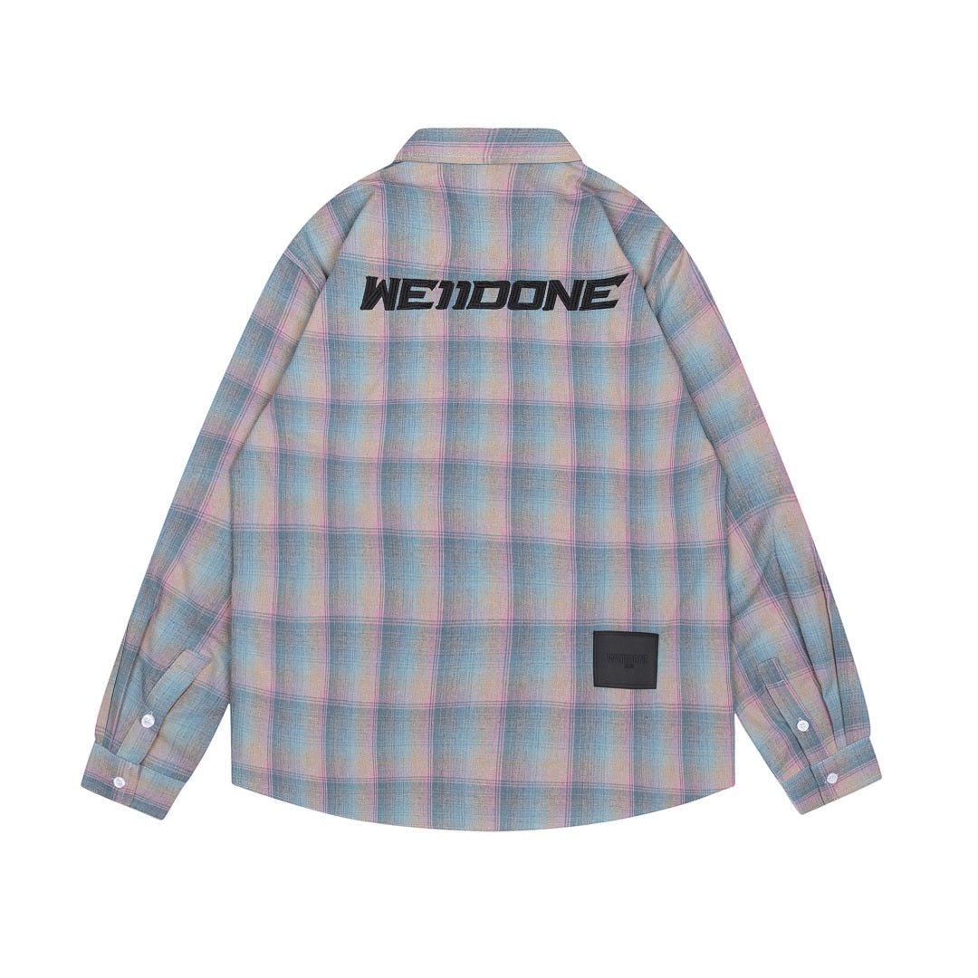 Street Ace We11done Gradient Plaid Shirt