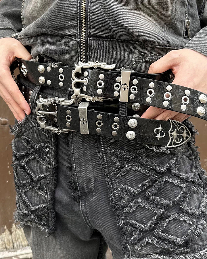 Studded Hip-Hop Punk Belt