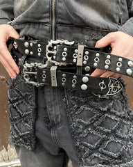Studded Hip-Hop Punk Belt