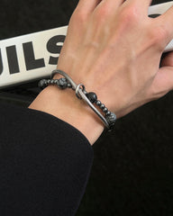 Layered Beaded Chain Bracelet