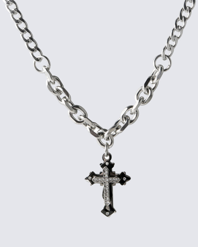 Hip-Hop Pearl Spike Necklace